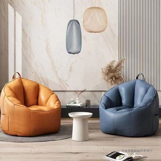 Pumpkin Bean Bag Floor Sofa – Lazy Lounge Chair for Bedroom & Living Room | Multiple Colors