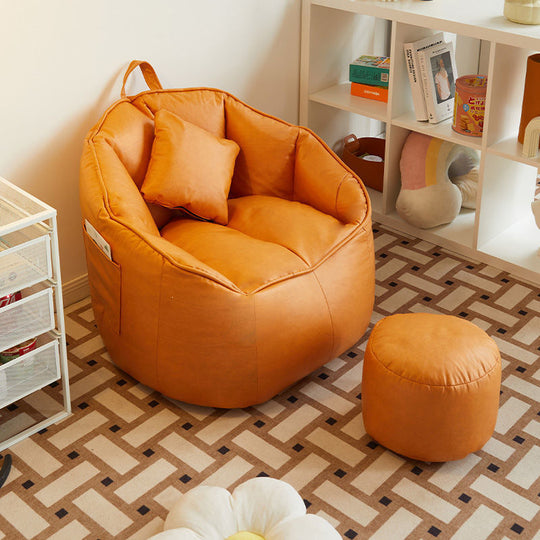 Pumpkin Bean Bag Floor Sofa – Lazy Lounge Chair for Bedroom & Living Room | Multiple Colors