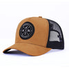 Suede Color-Block Trucker Cap – Breathable Mesh Sports Cap with Logo | Men & Women