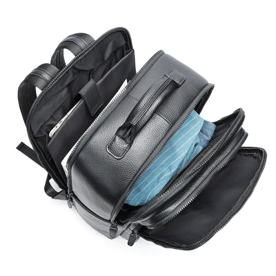 Men's First-Layer Cowhide Business Backpack – Classic Large Capacity Laptop Bag