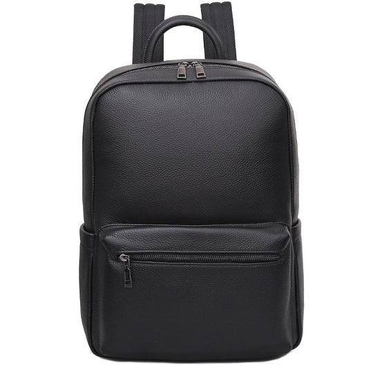 Men's Genuine Cowhide Backpack – Business Commuting Large Capacity Bag