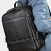 Men’s Genuine Leather Travel Backpack – Business & Casual Large Capacity Bag | Fits 15" Laptop