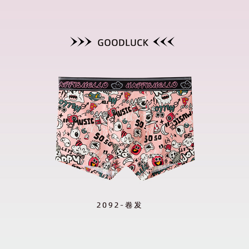 Men’s Pure Cotton Boxer Briefs – Breathable, Antibacterial, Trendy Prints | Sizes L–XXXL