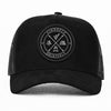 Suede Color-Block Trucker Cap – Breathable Mesh Sports Cap with Logo | Men & Women