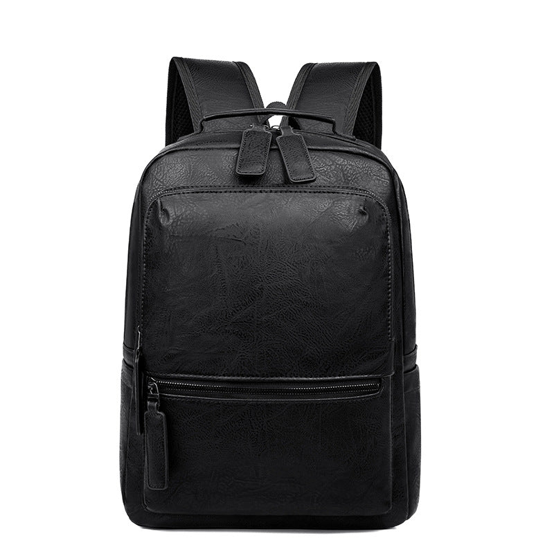 Men’s PU Leather Business Backpack – Large Capacity Laptop Bag for Work & Travel | 20–35L