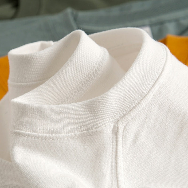 Unisex Cotton T-Shirt – Solid Color, Round Neck, Loose Fit | Men & Women
